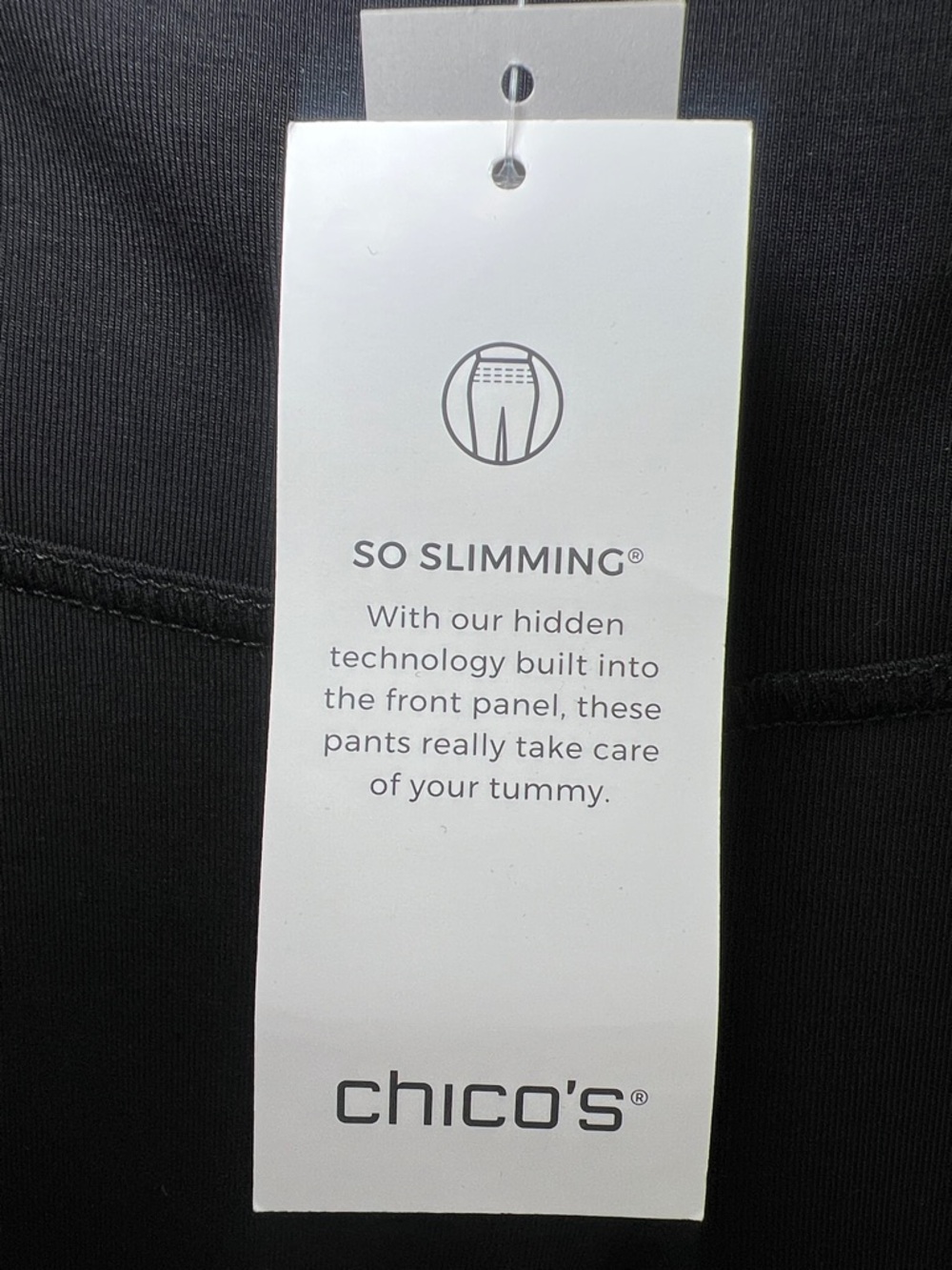 Chico’s Zenergy So Slimming Black Ruched Crop Leggings Women’s Size 2 NWT - Picture 8 of 9